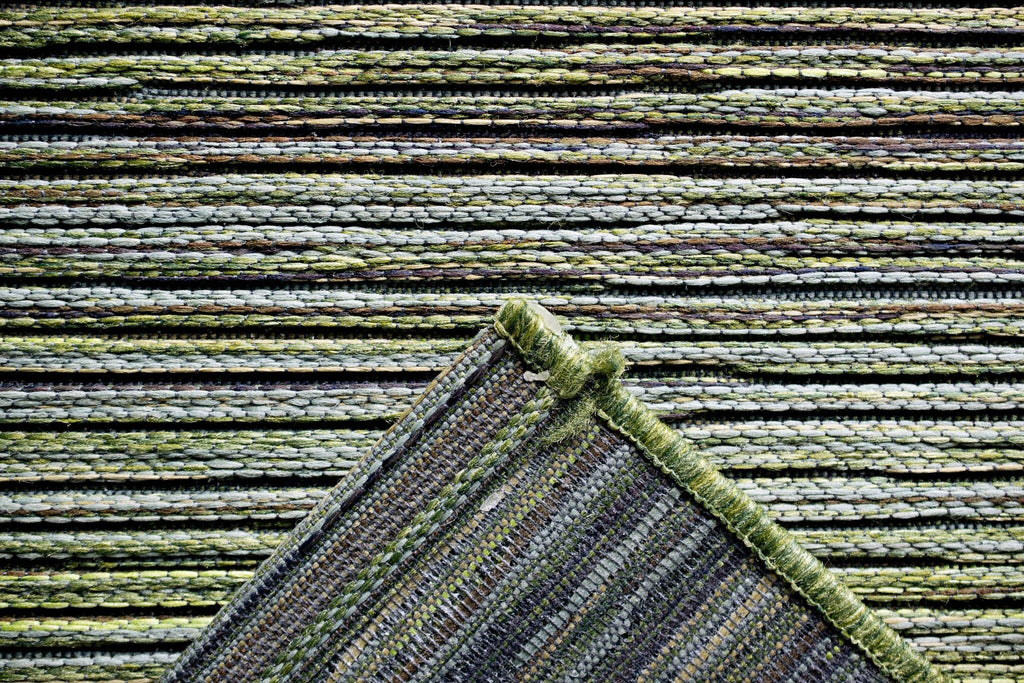 Brighton Marled Stripe Green Rug