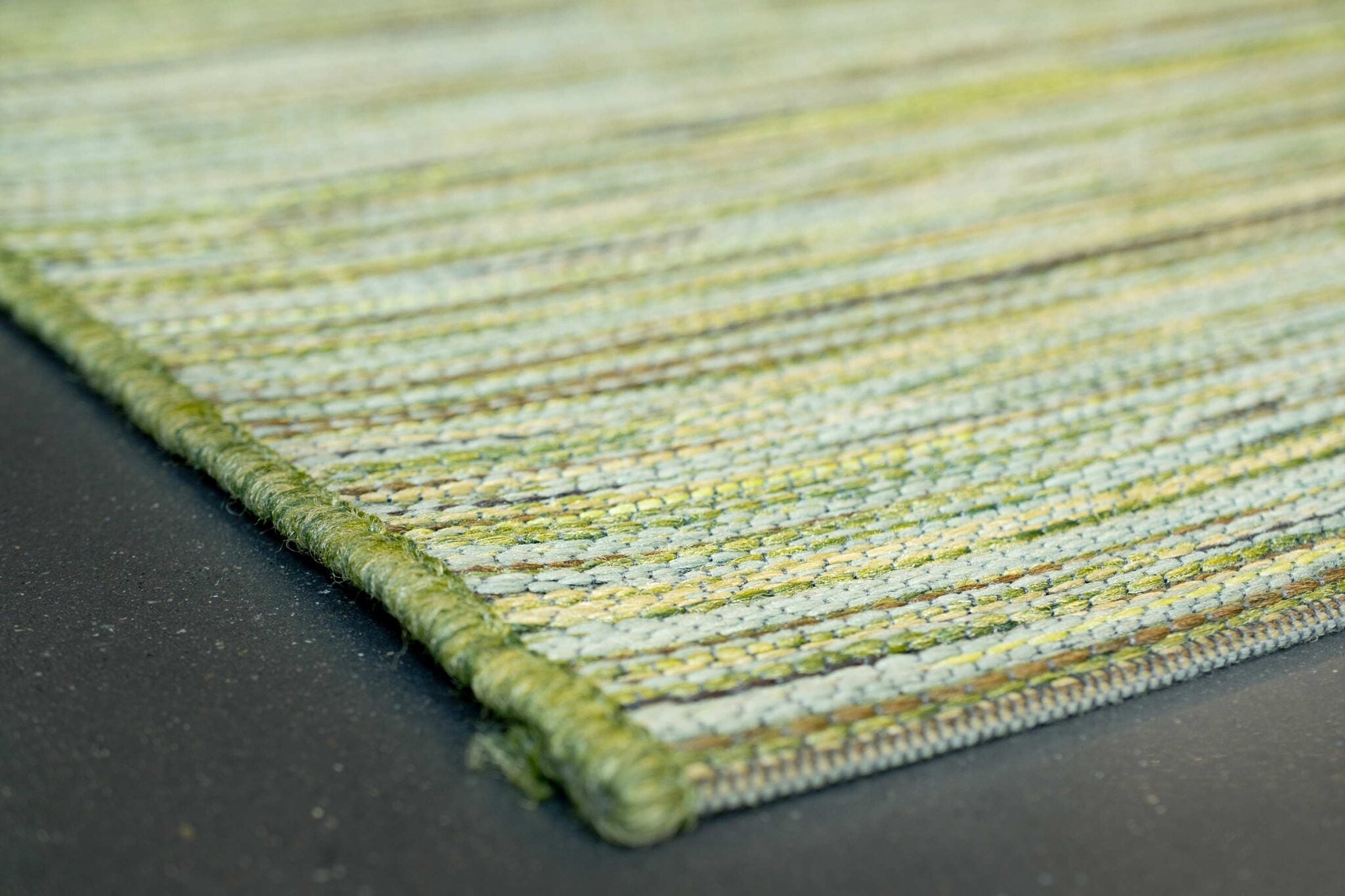 Brighton Marled Stripe Green Rug