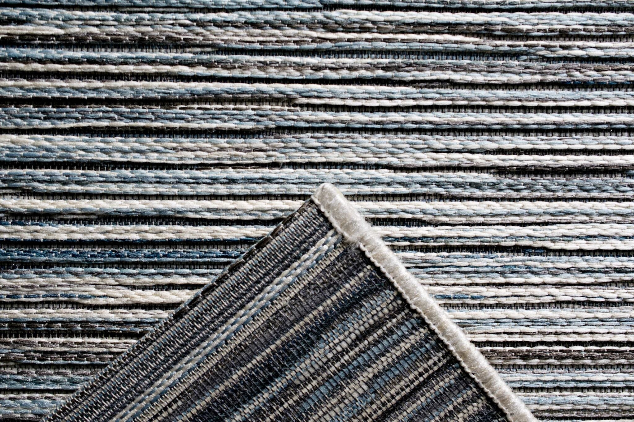 Brighton Marled Stripe Ivory/blue Rug