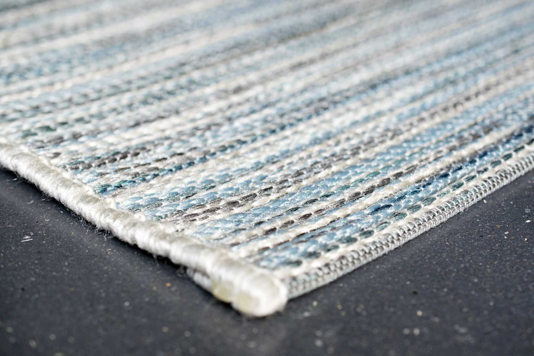 Brighton Marled Stripe Ivory/blue Rug