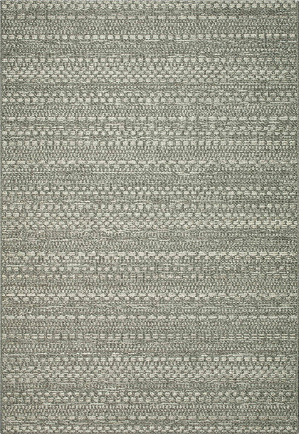 Brighton Aztec Stripe Silver Rug