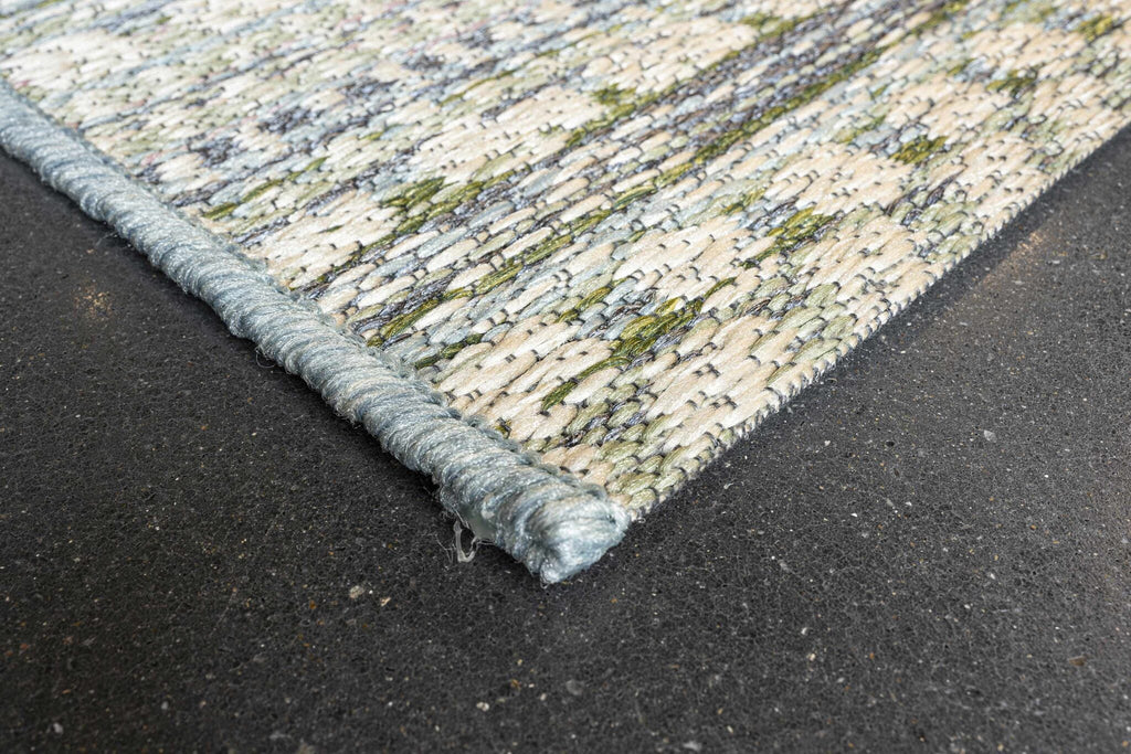 Brighton Aztec Stripe Blue Green Rug