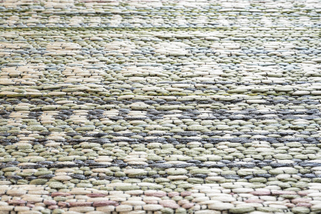 Brighton Aztec Stripe Blue Green Rug