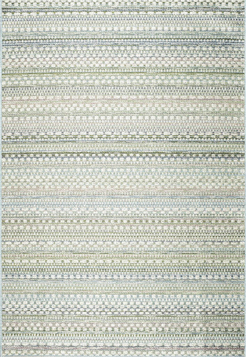 Brighton Aztec Stripe Blue Green Rug