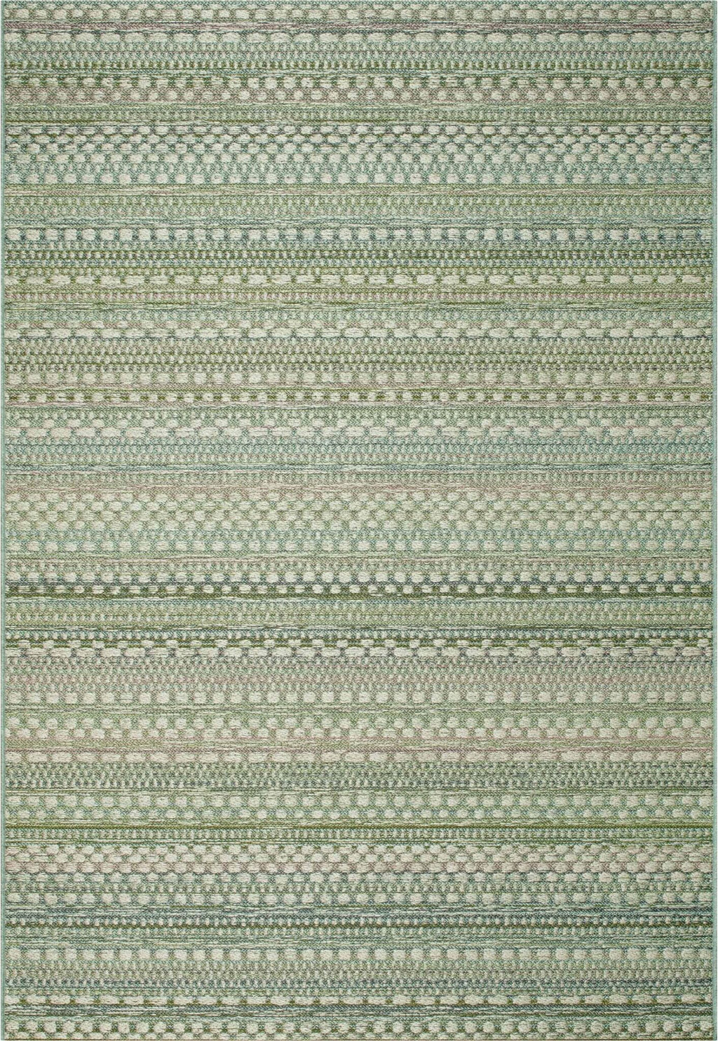 Brighton Aztec Stripe Blue Green Rug