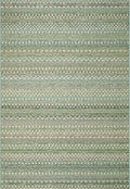 Brighton Aztec Stripe Blue Green Rug