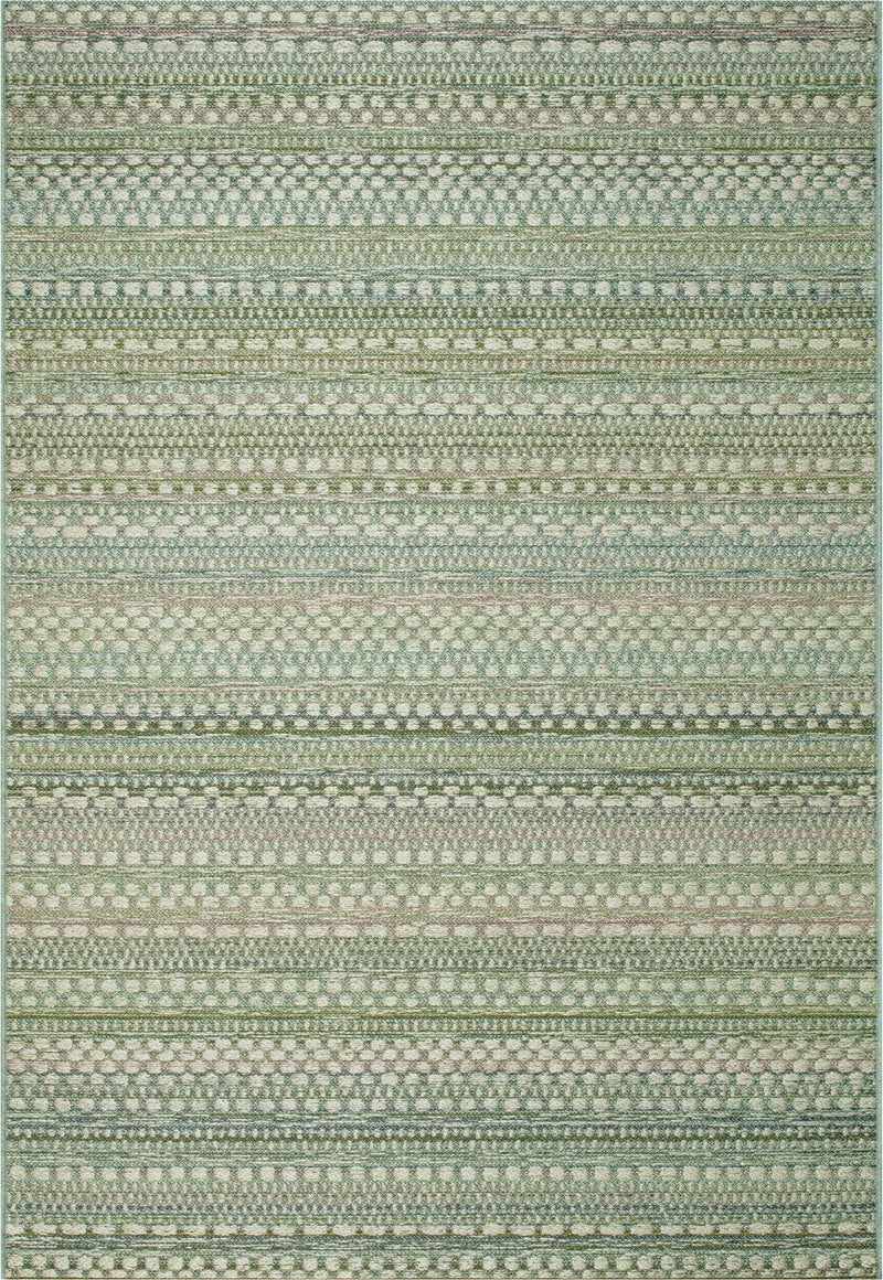 Brighton Aztec Stripe Blue Green Rug