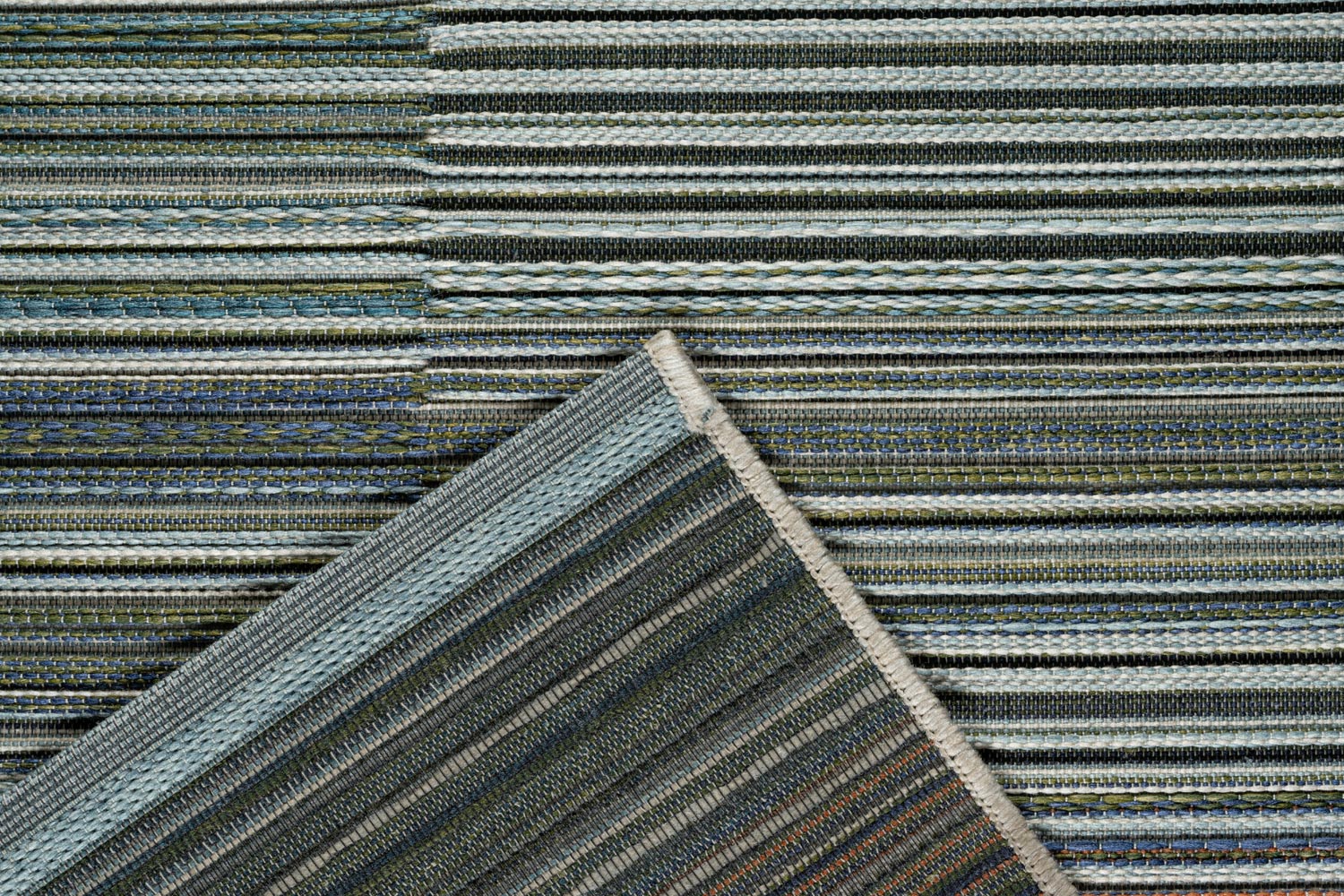 Brighton Coastal Stripe Blue Multi Rug