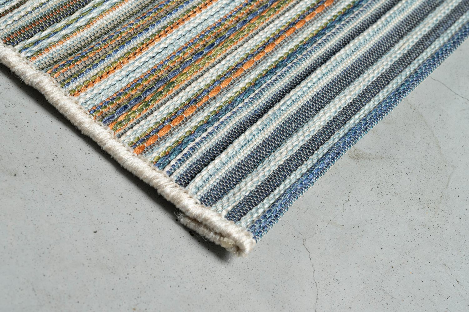 Brighton Coastal Stripe Blue Multi Rug