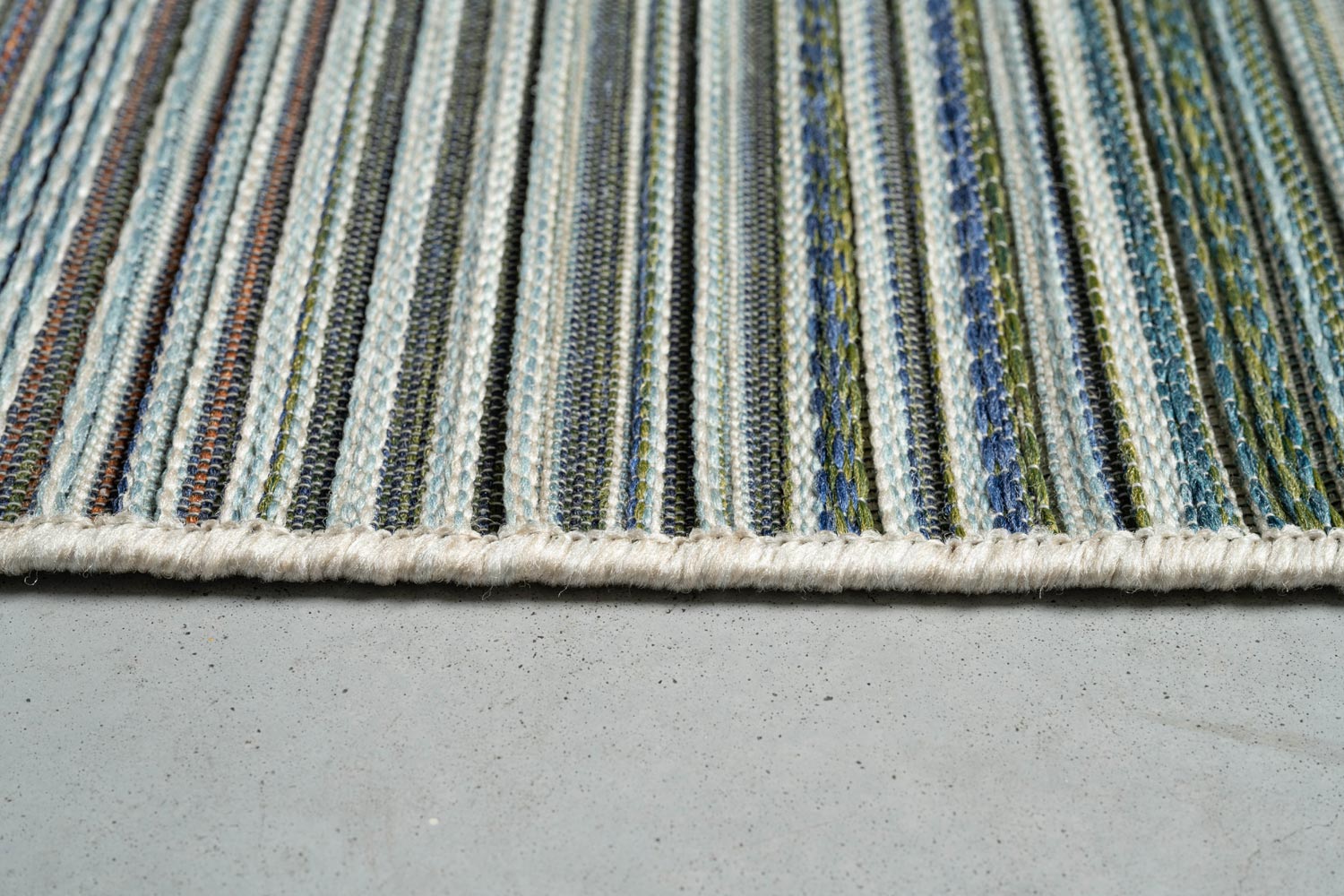Brighton Coastal Stripe Blue Multi Rug