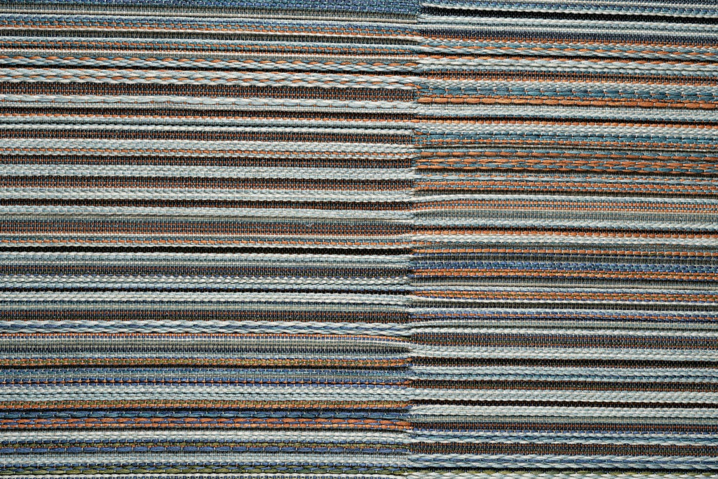 Brighton Coastal Stripe Blue Multi Rug