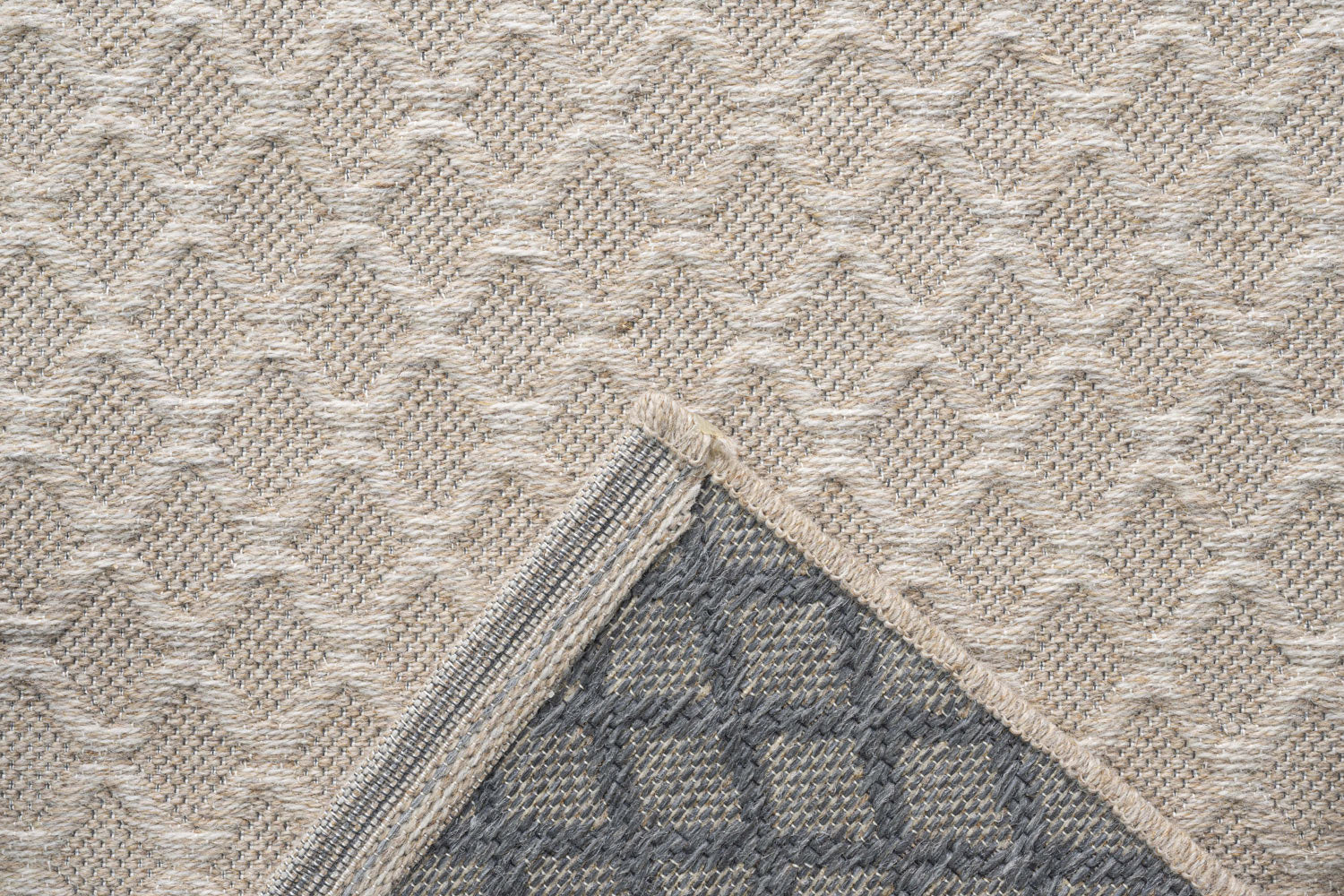 High Line Diamond Lattice Beige Rug