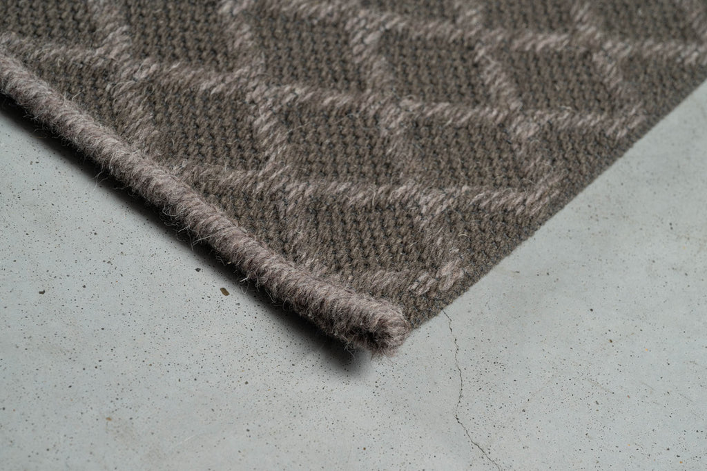 High Line Diamond Lattice Charcoal Rug