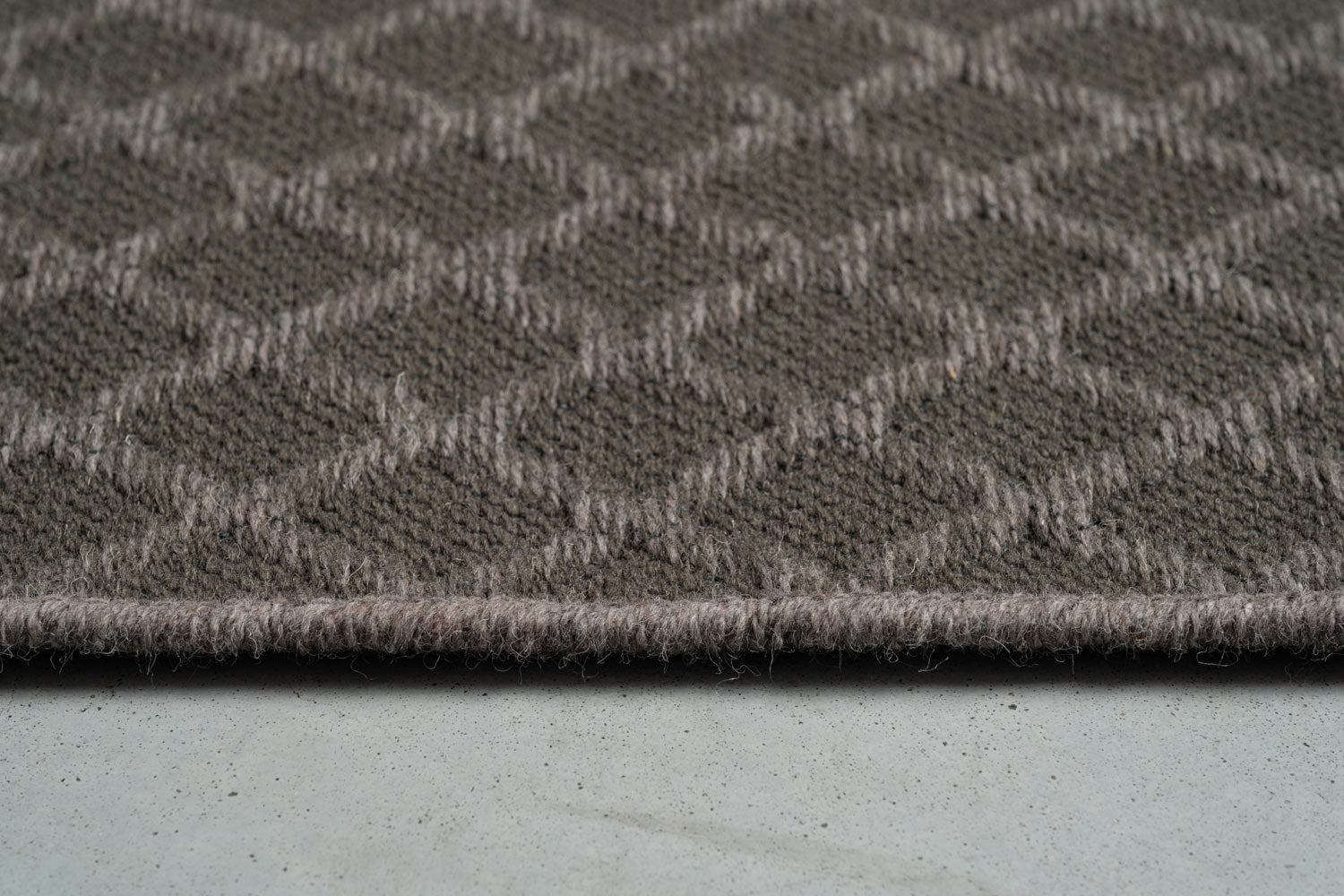 High Line Diamond Lattice Charcoal Rug