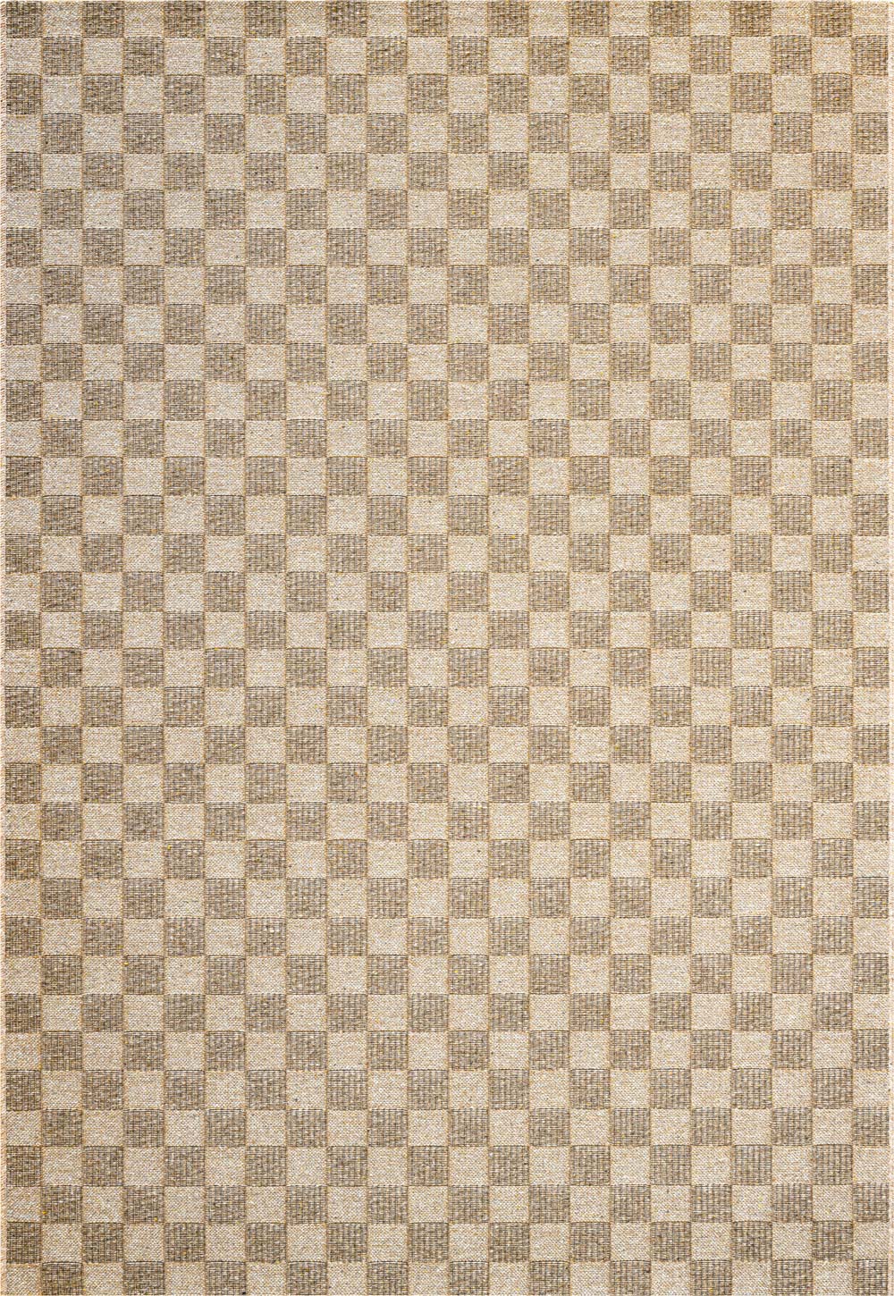 High Line Checkerboard Gold Rug