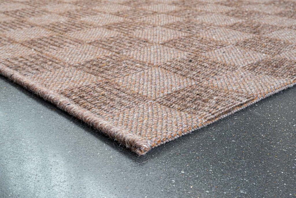 High Line Checkerboard Gold Rug