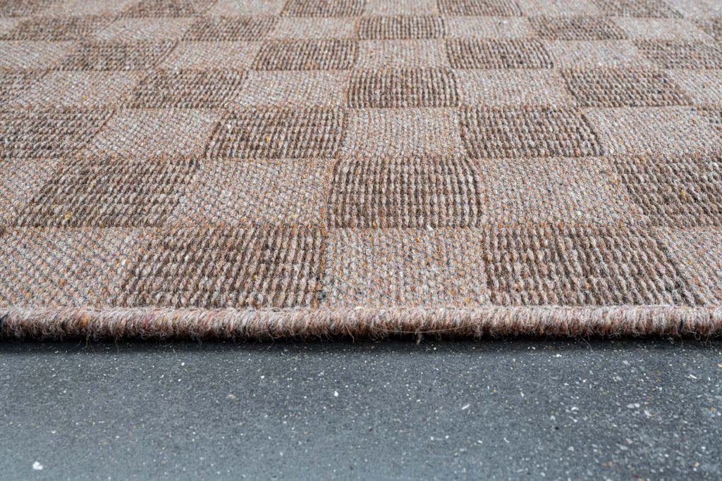 High Line Checkerboard Gold Rug