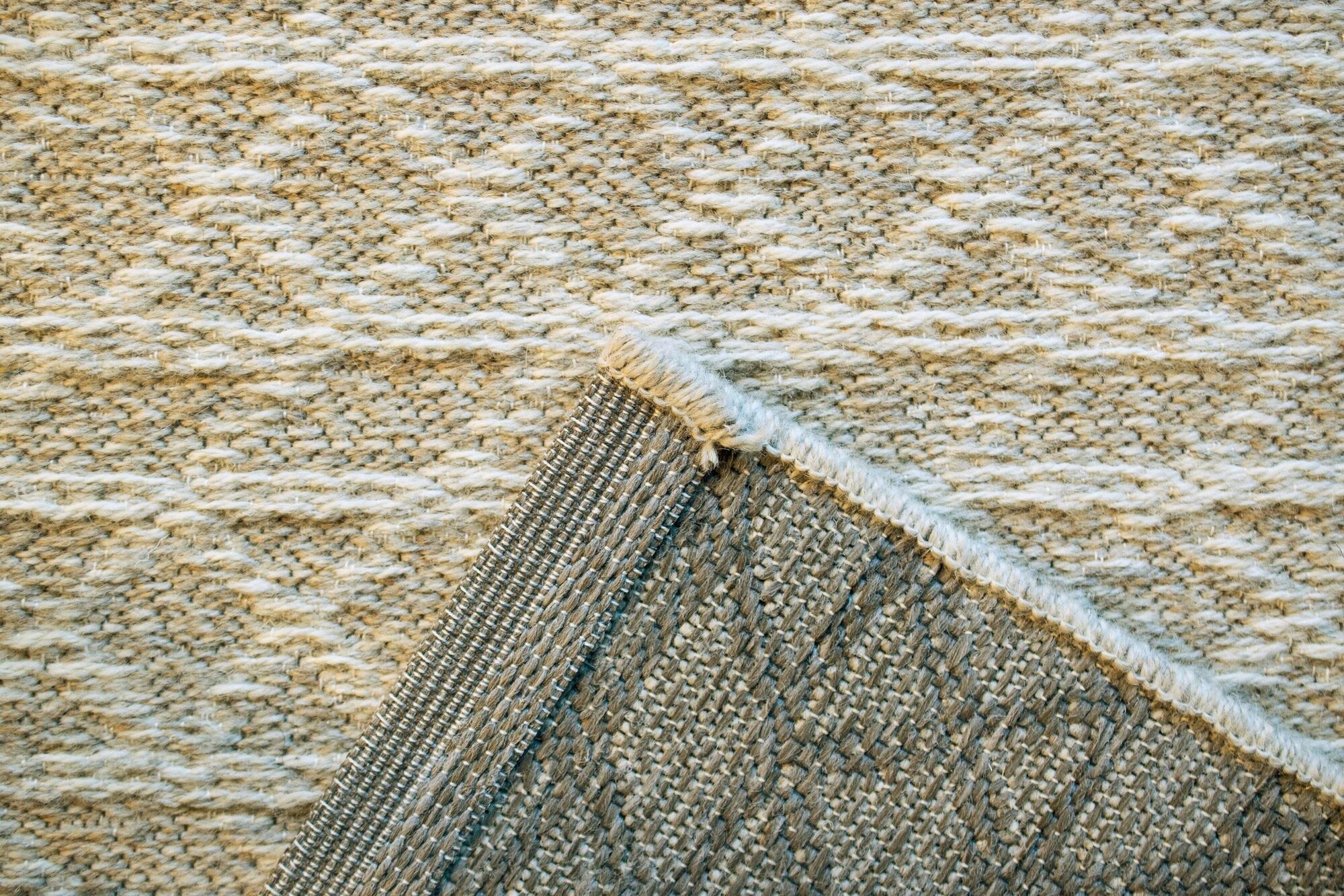 High Line Trellis Stripe Beige Rug