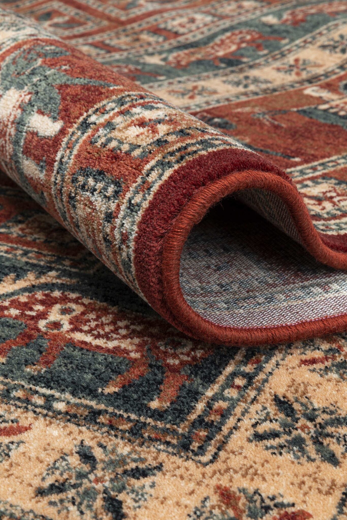 Kashqai Pazyryk Panel Terracotta Rug