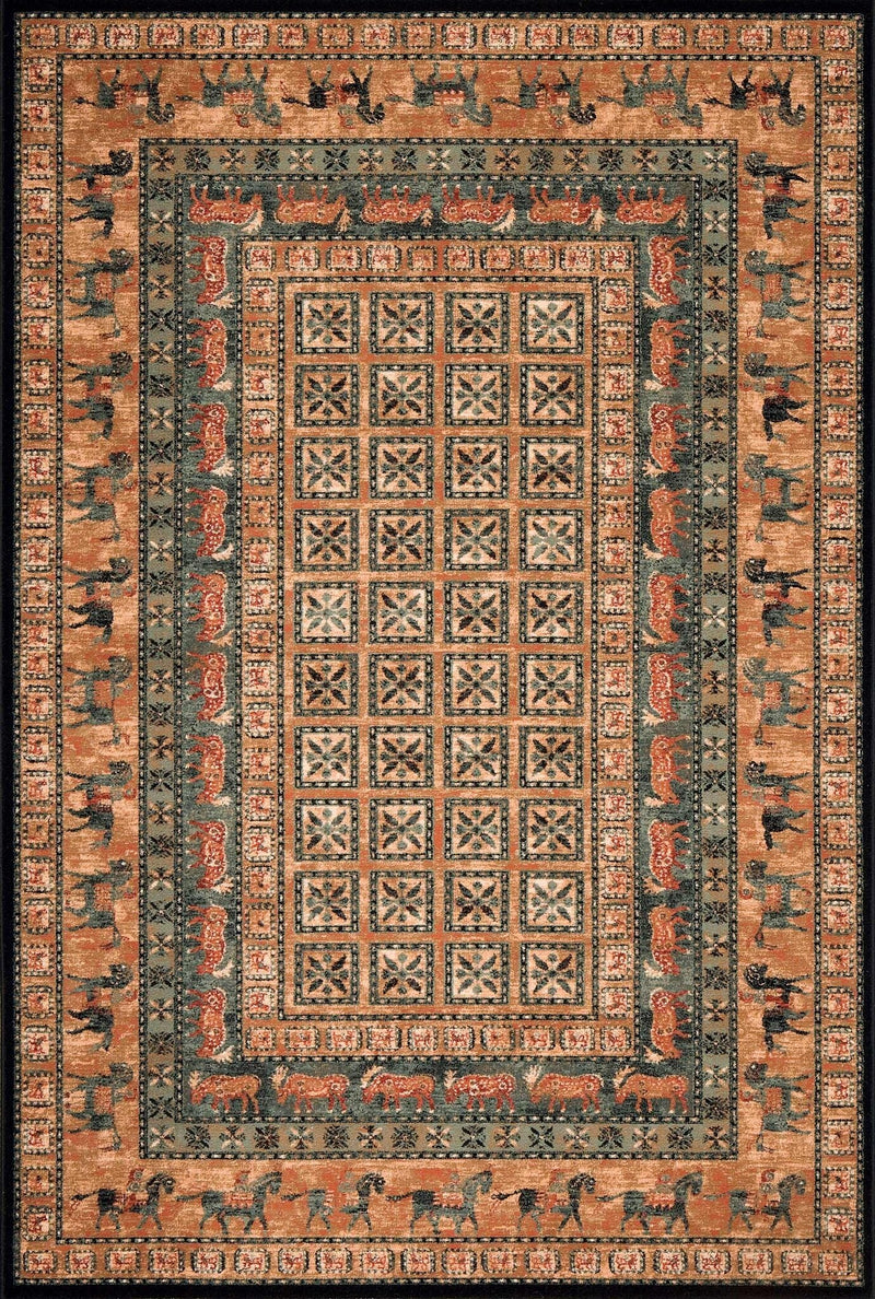 Kashqai Pazyryk Panel Rust Rug