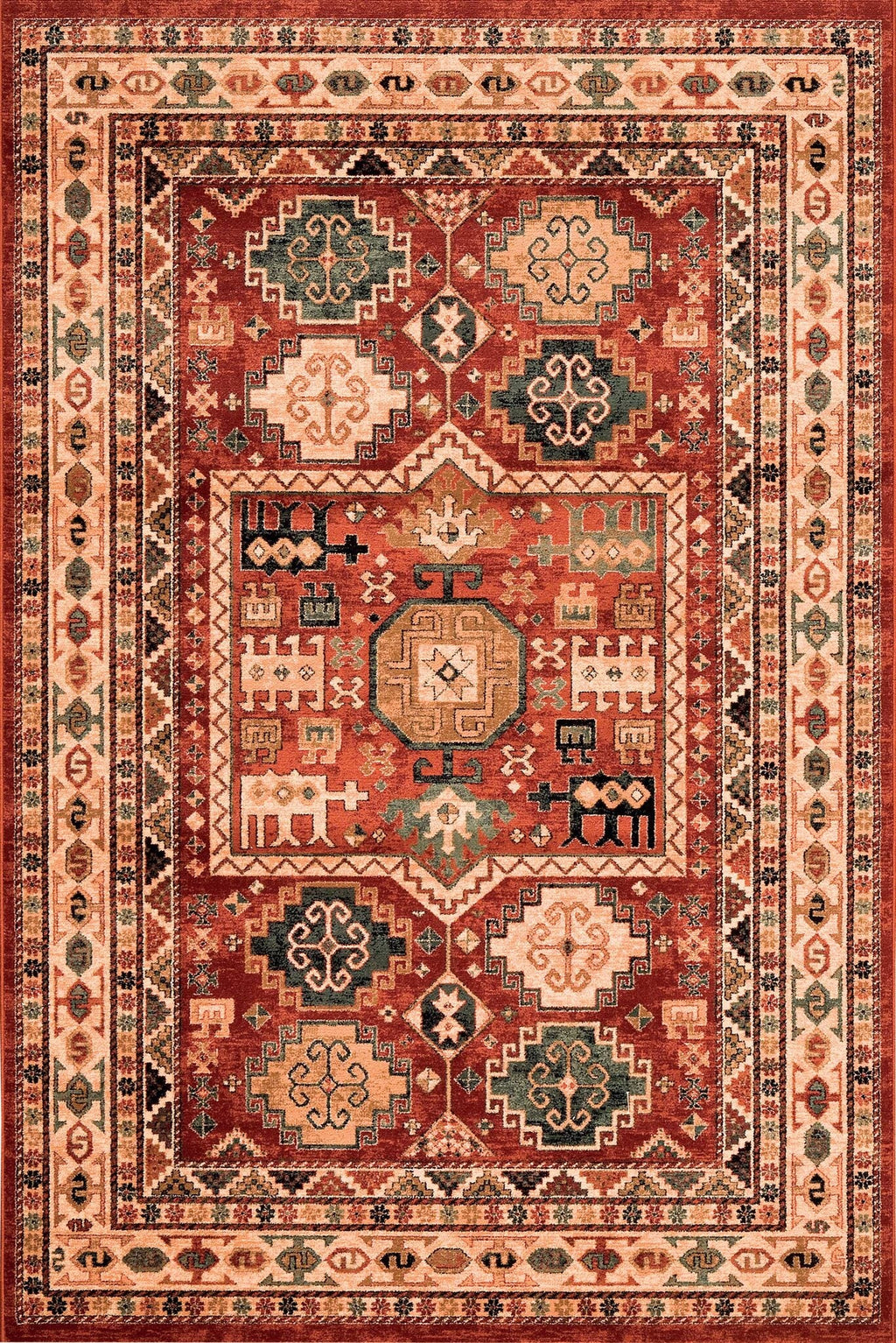 Kashqai Kazak Tribal Cream Rug