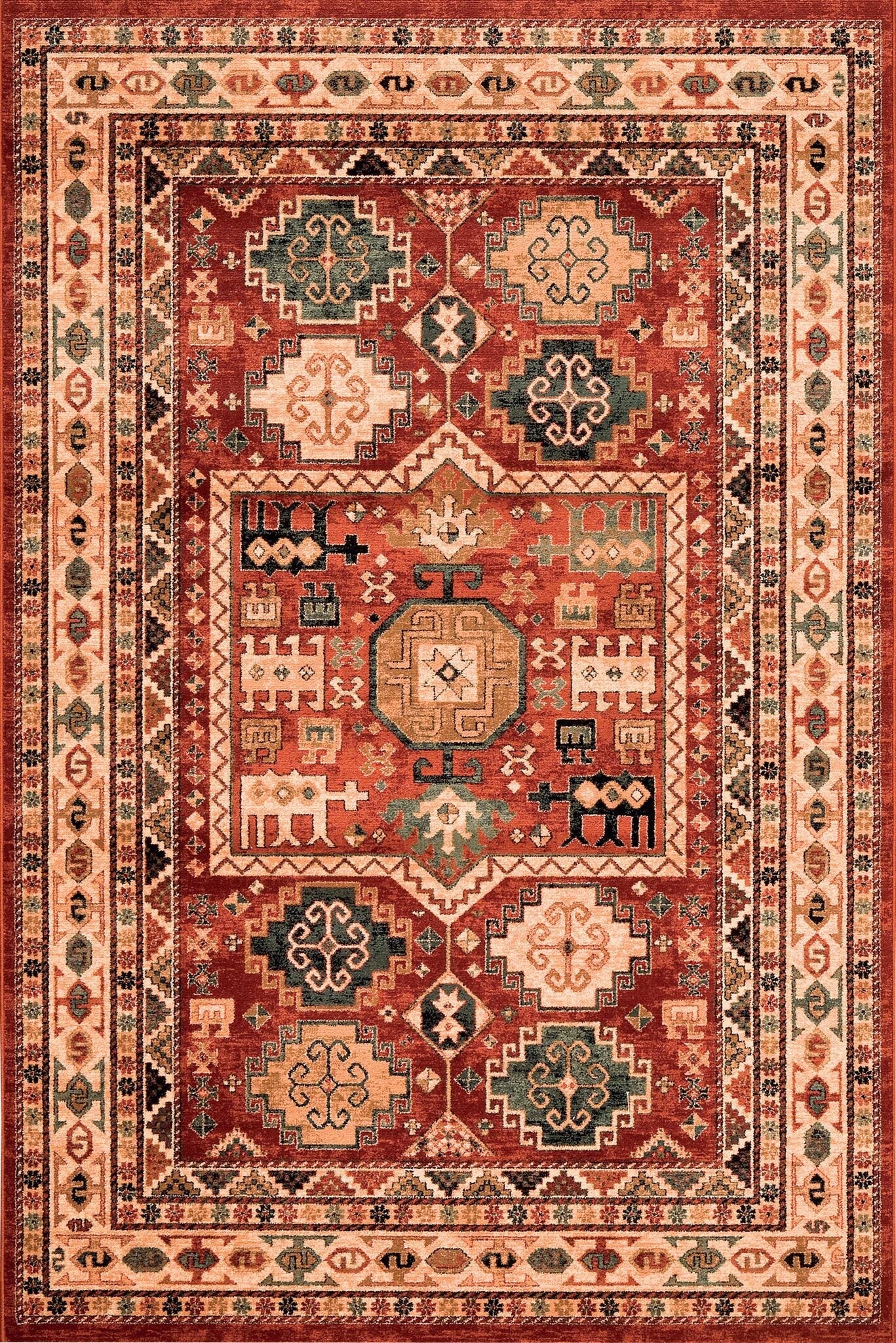 Kashqai Kazak Tribal Cream Rug