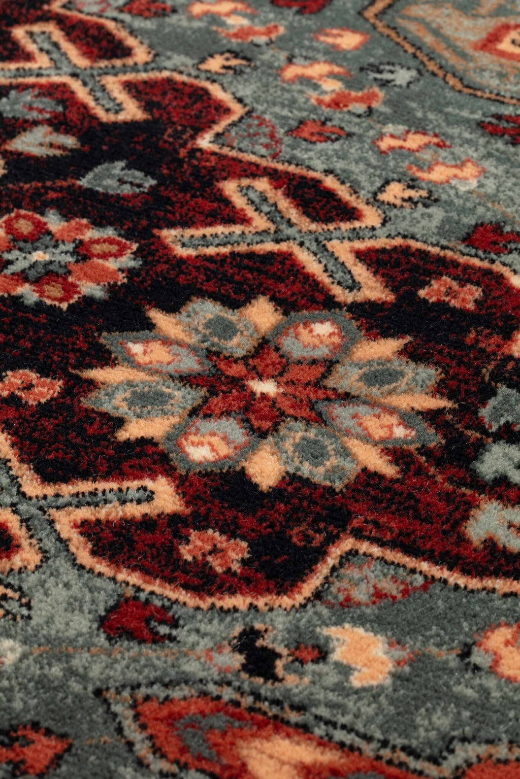 Kashqai Kazak Triple Medallion Green Rug