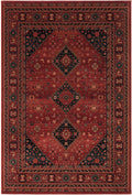 Kashqai Shiraz Medallion Red Rug
