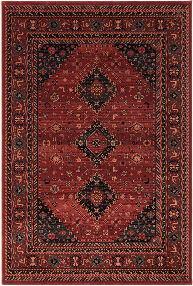 Kashqai Shiraz Medallion Red Rug