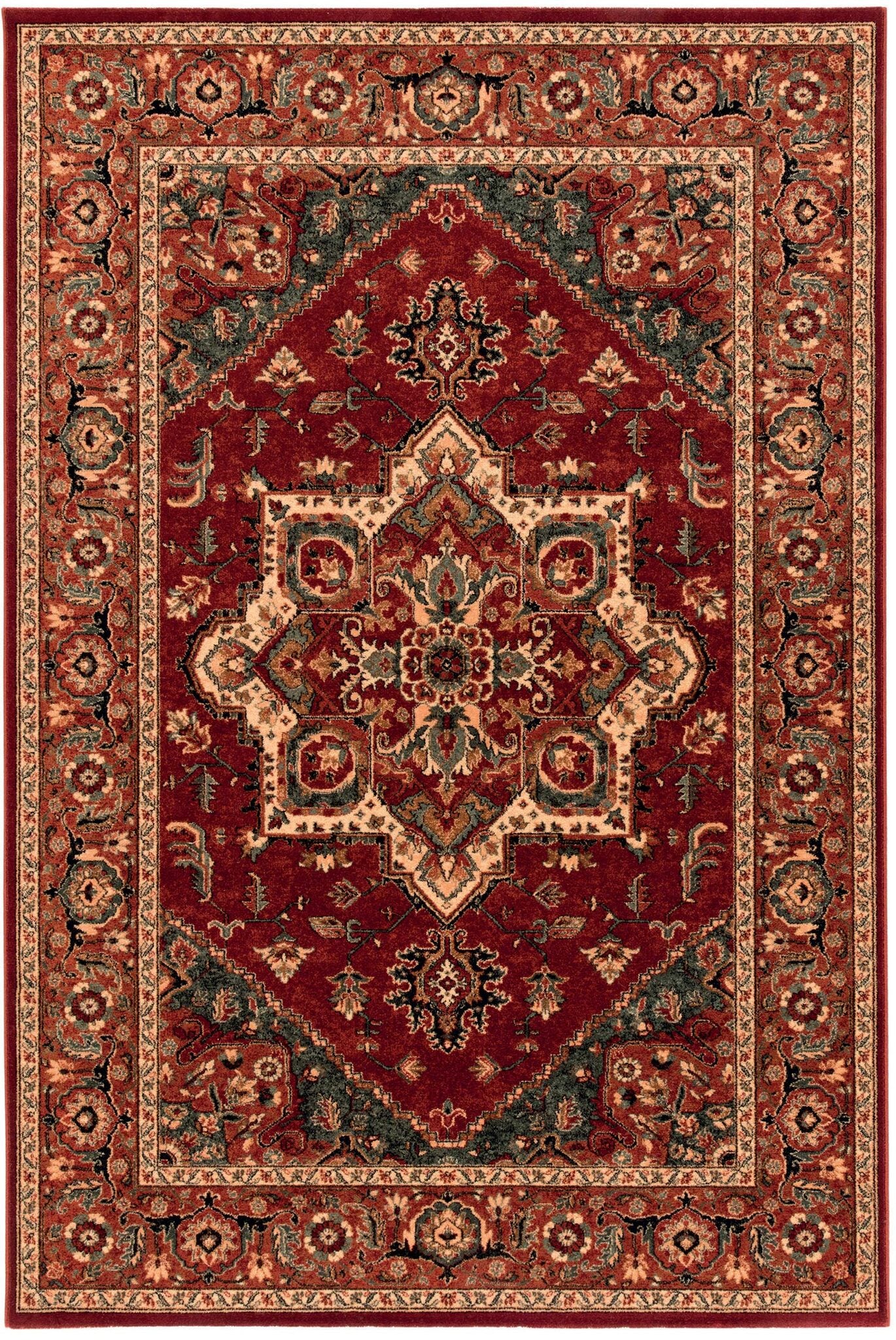 Kashqai Heriz Medallion Red Rug