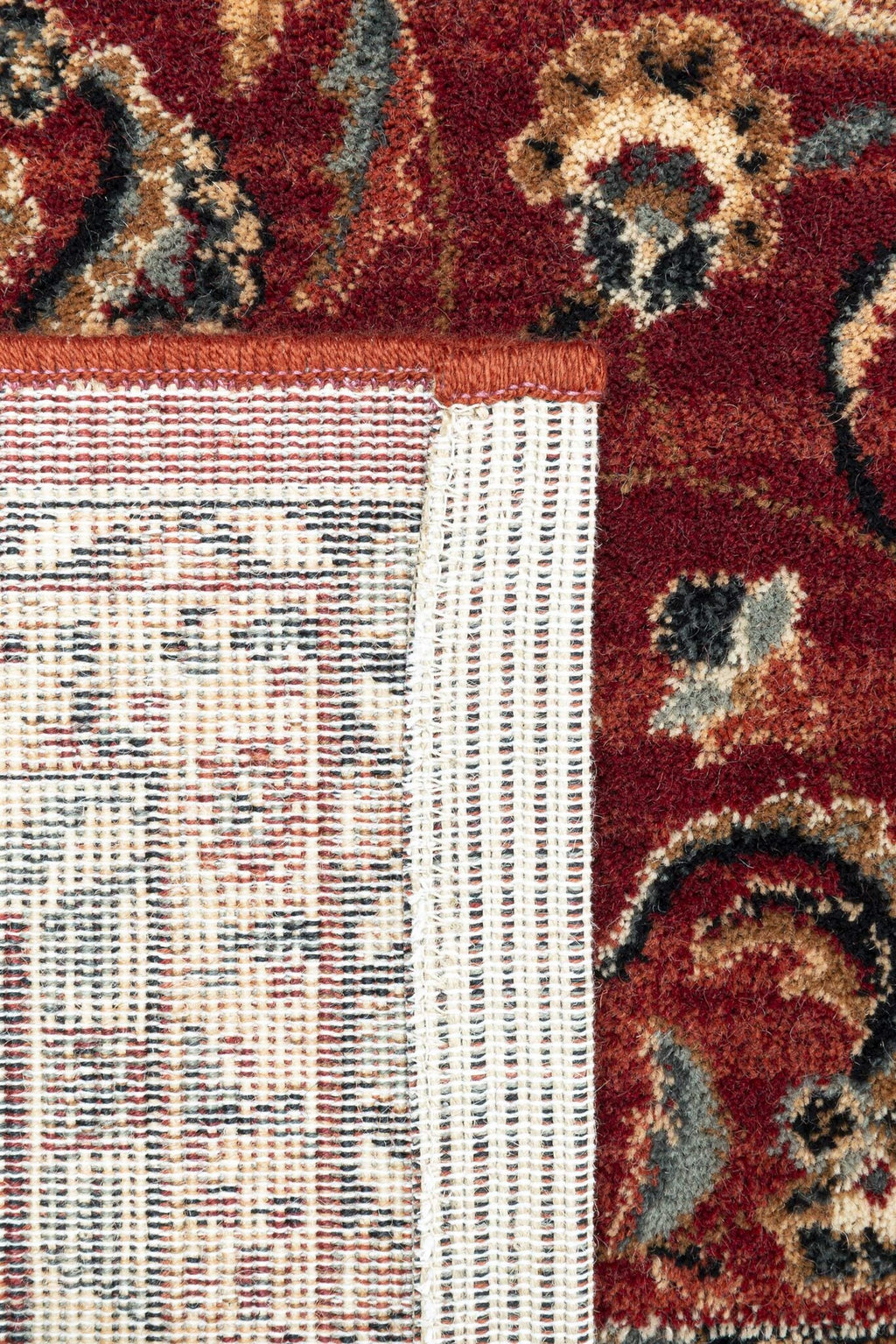 Kashqai Tabriz Floral Terracotta Rug