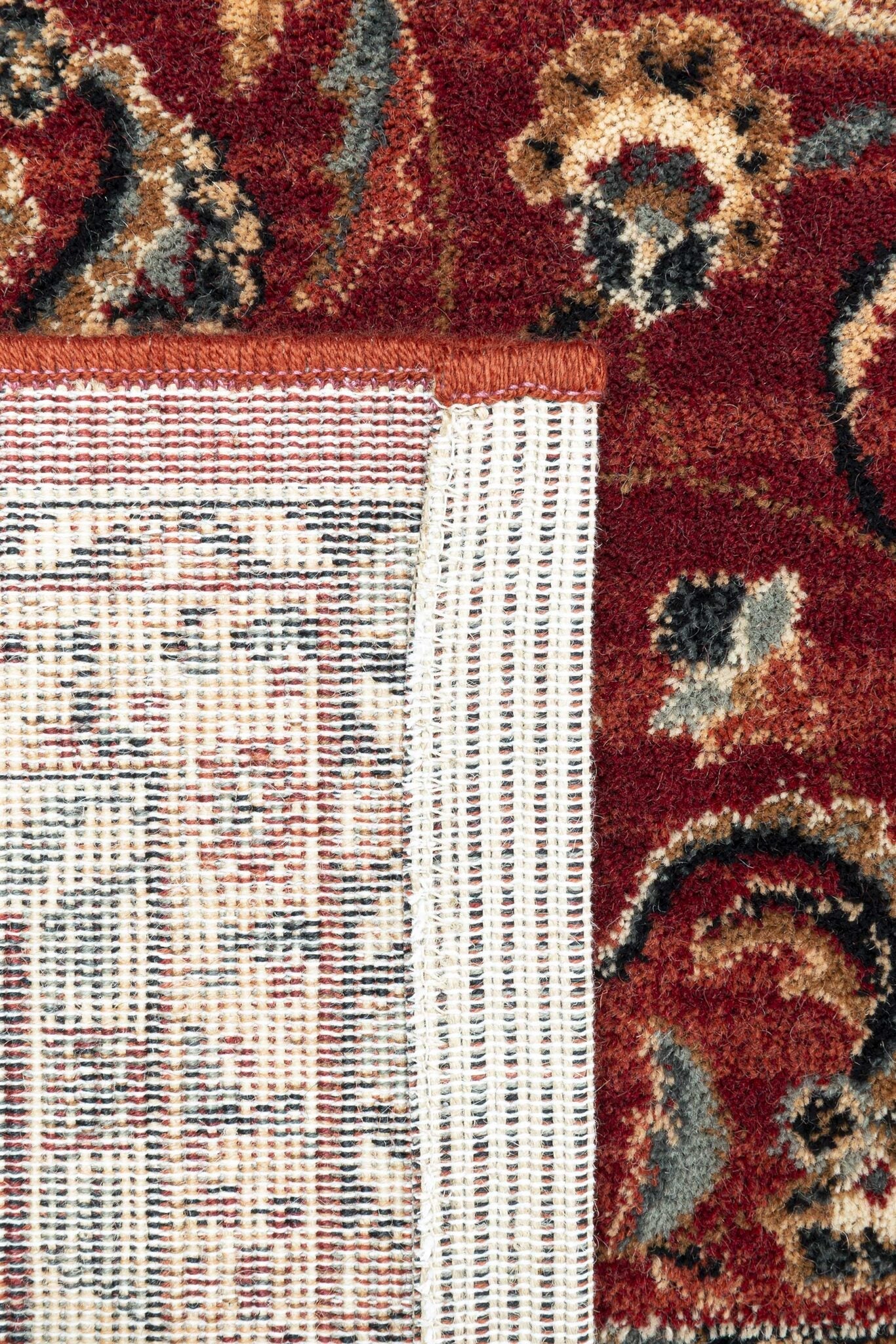 Kashqai Tabriz Floral Terracotta Rug