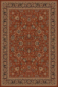 Kashqai Tabriz Floral Terracotta Rug