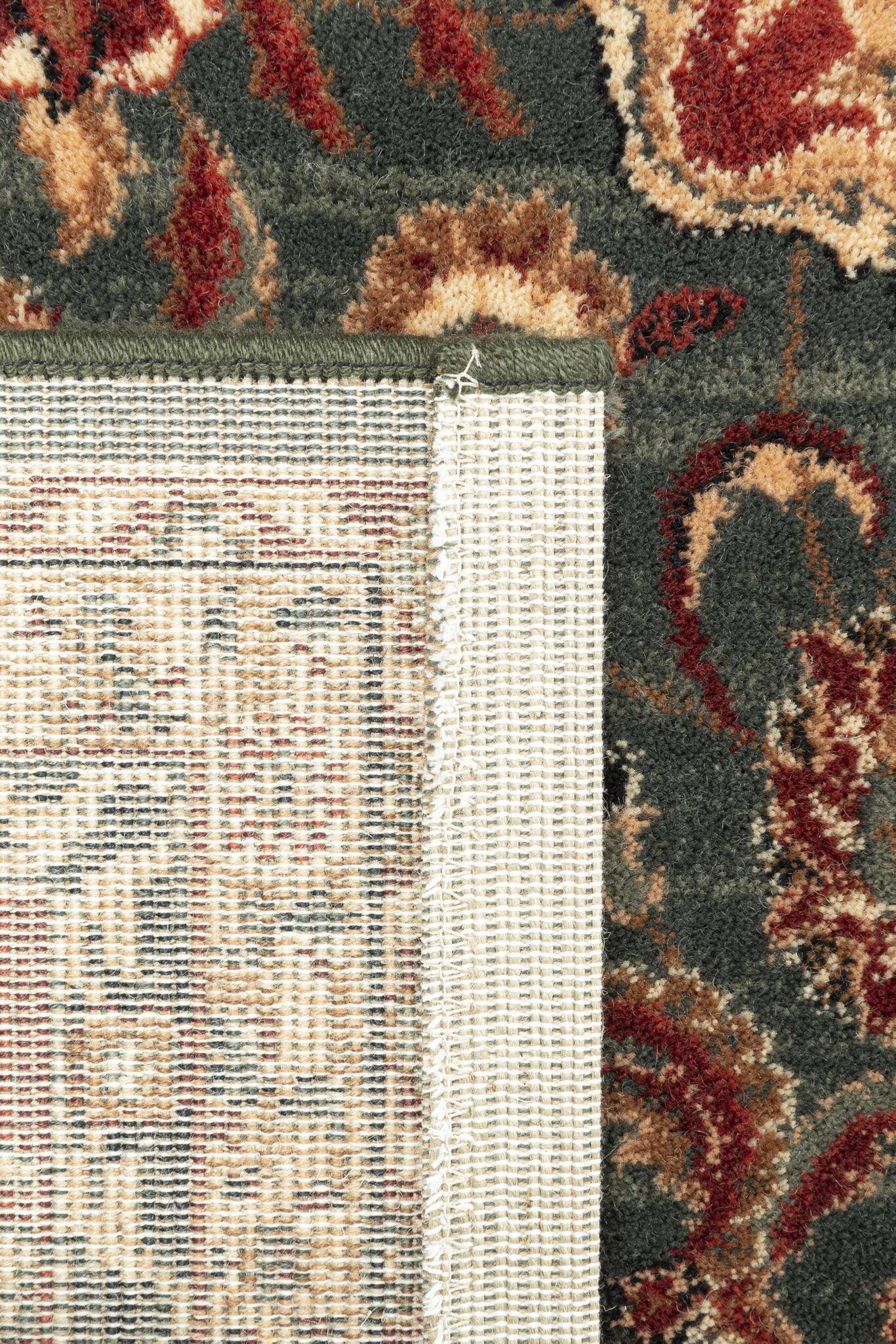 Kashqai Tabriz Floral Green Rug