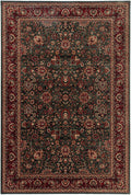Kashqai Tabriz Floral Green Rug
