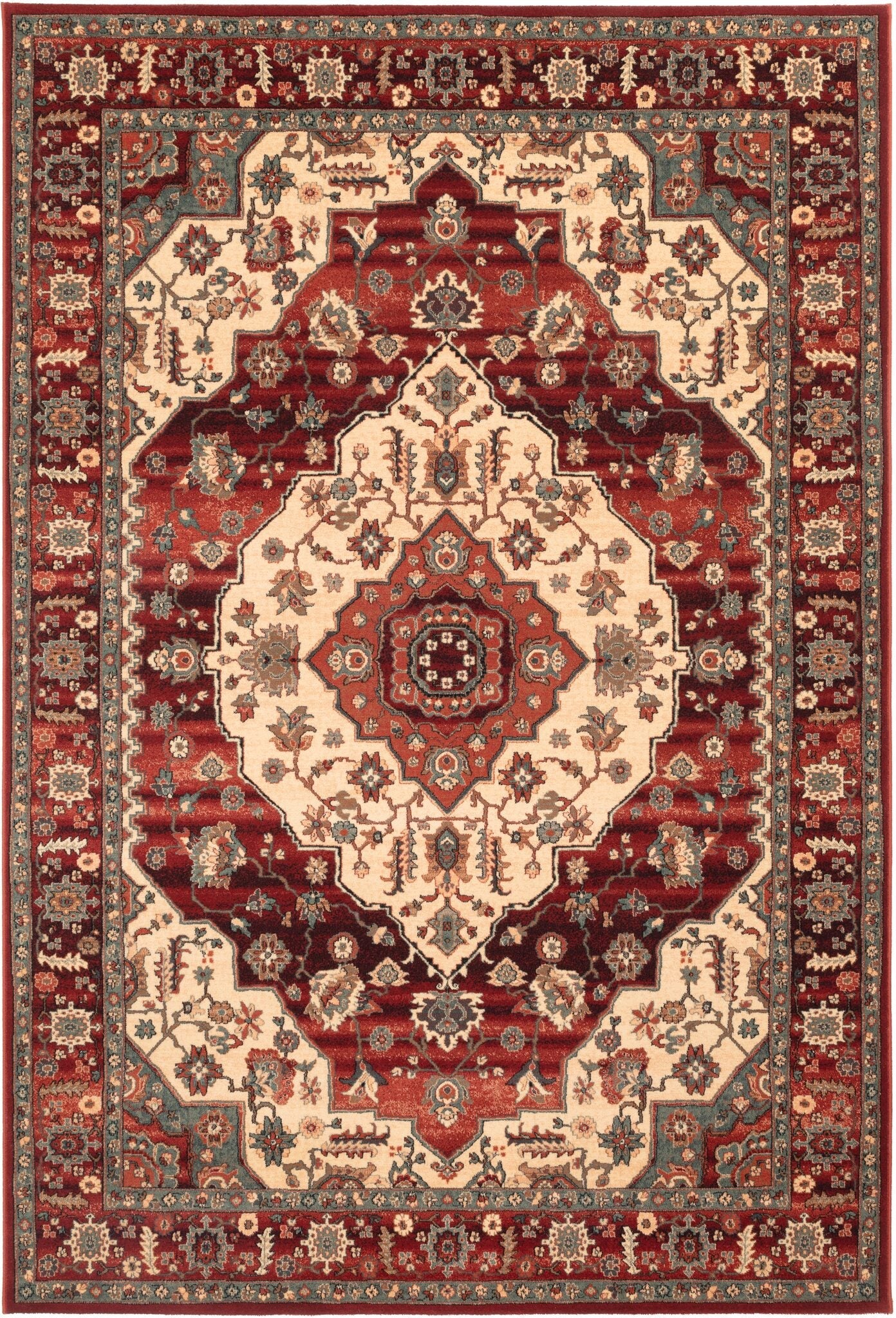 Kashqai Serapi Medallion Green Rug