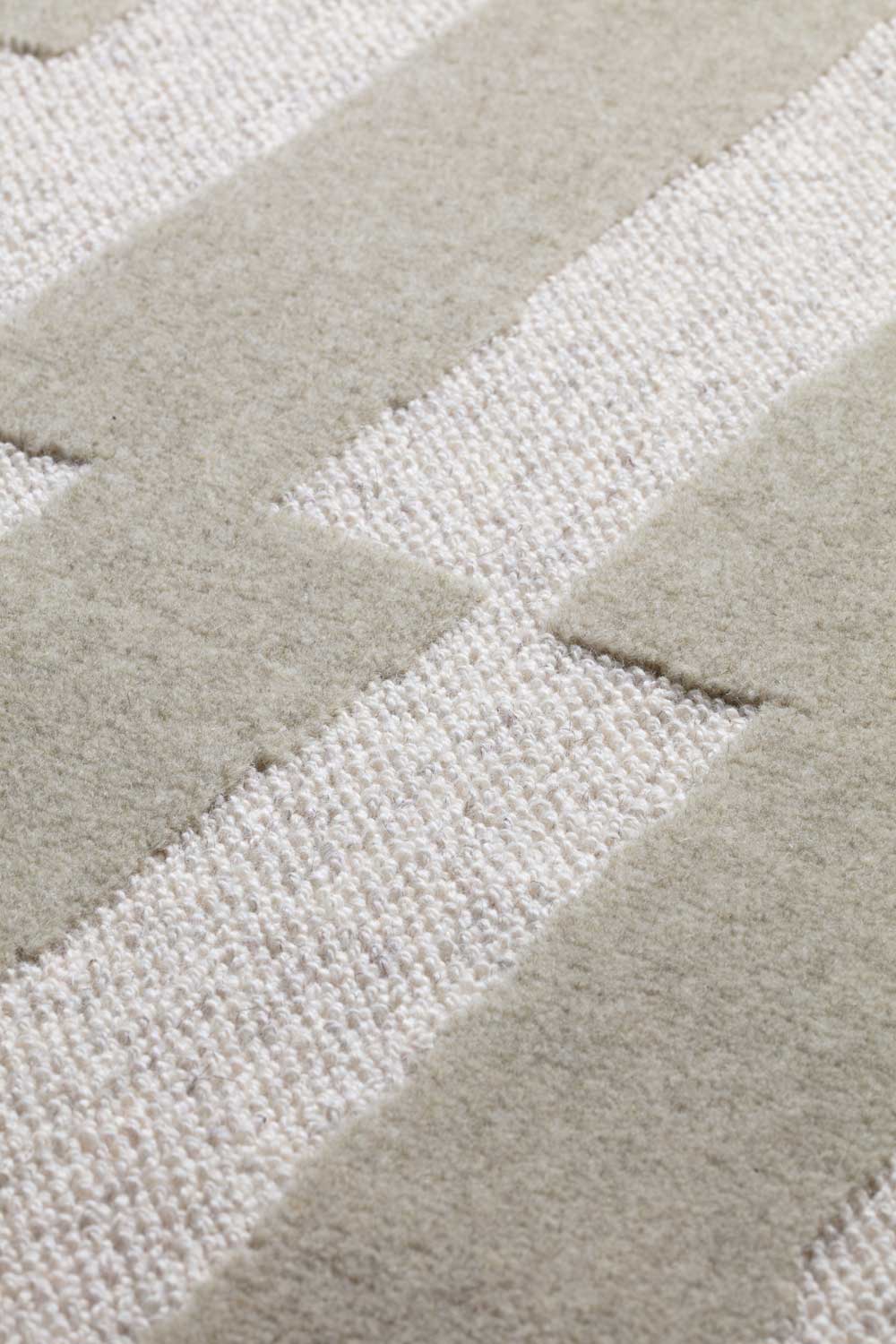 Malmo Broken Stripe Green Rug
