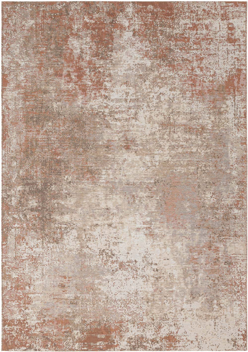 Ziba Distressed Abstract Terracotta Rug