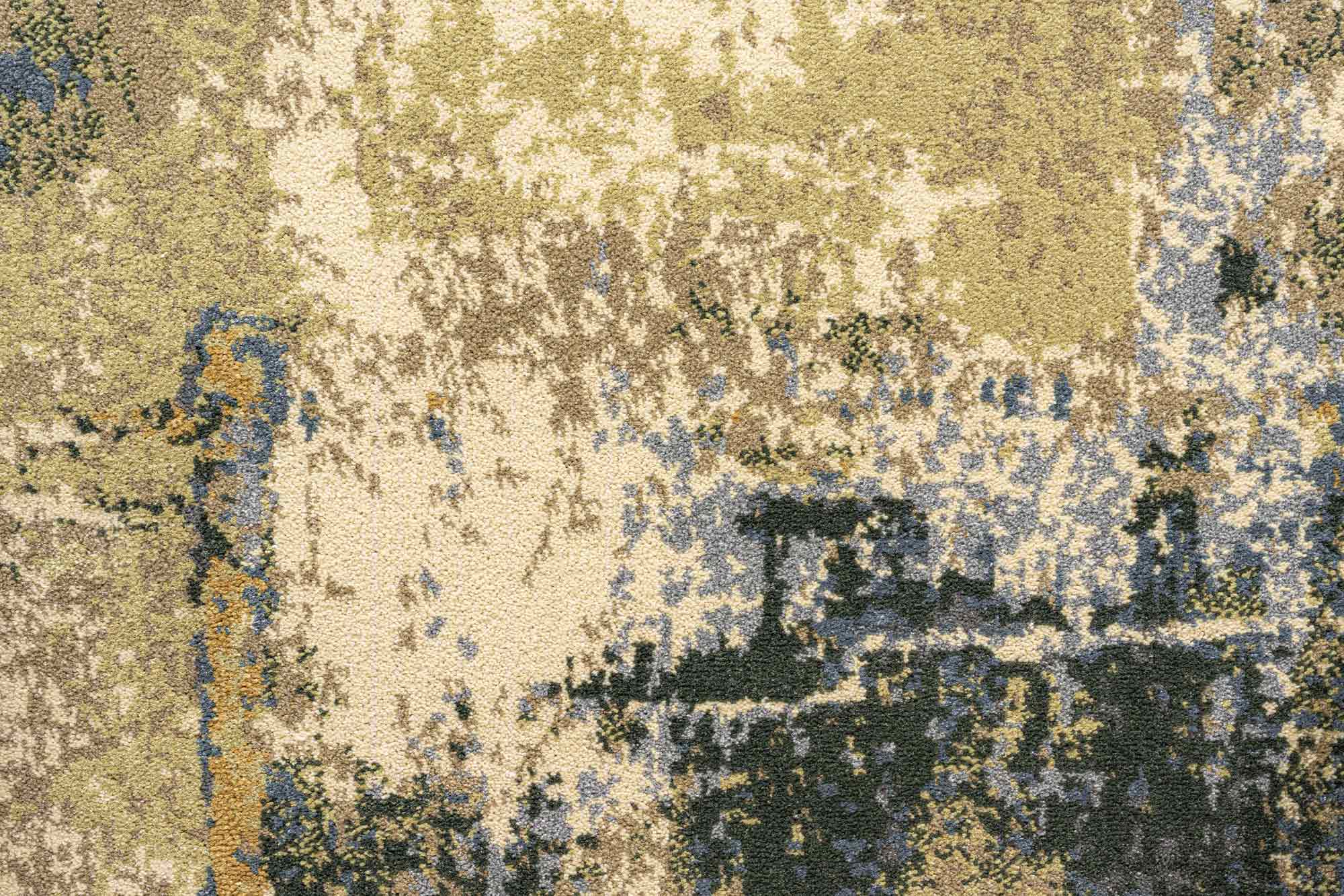 Paprika Distressed Abstract Blue Rug