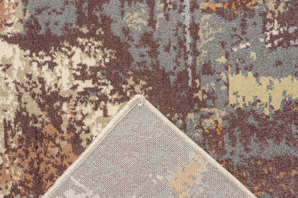 Paprika Distressed Abstract Beige Rug