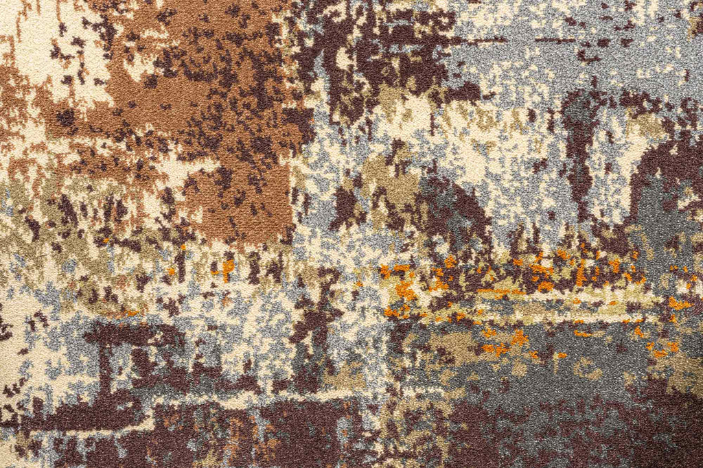 Paprika Distressed Abstract Beige Rug