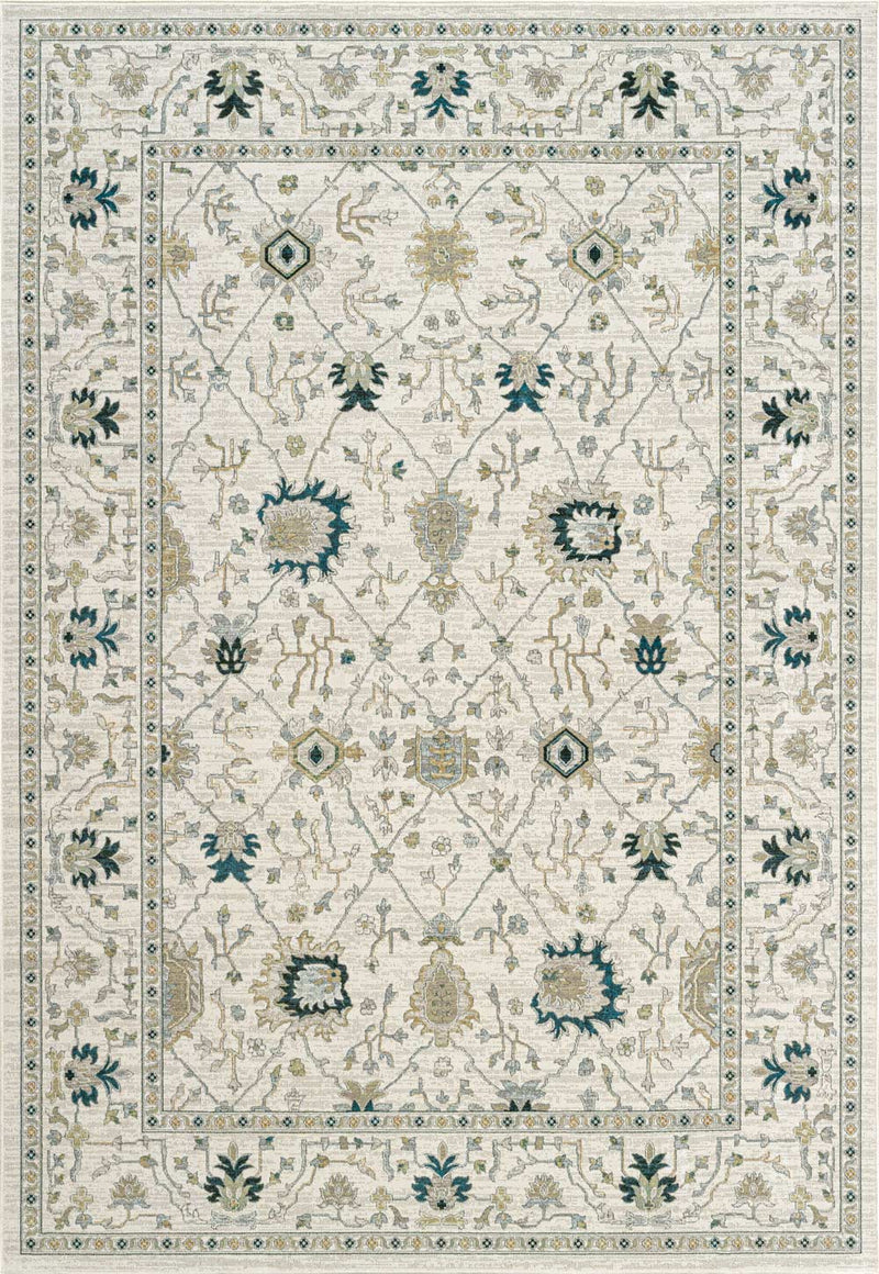 Paprika Faded Floral Cream Rug