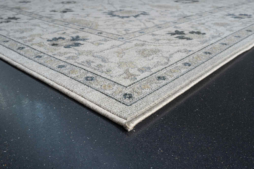 Paprika Faded Floral Cream Rug