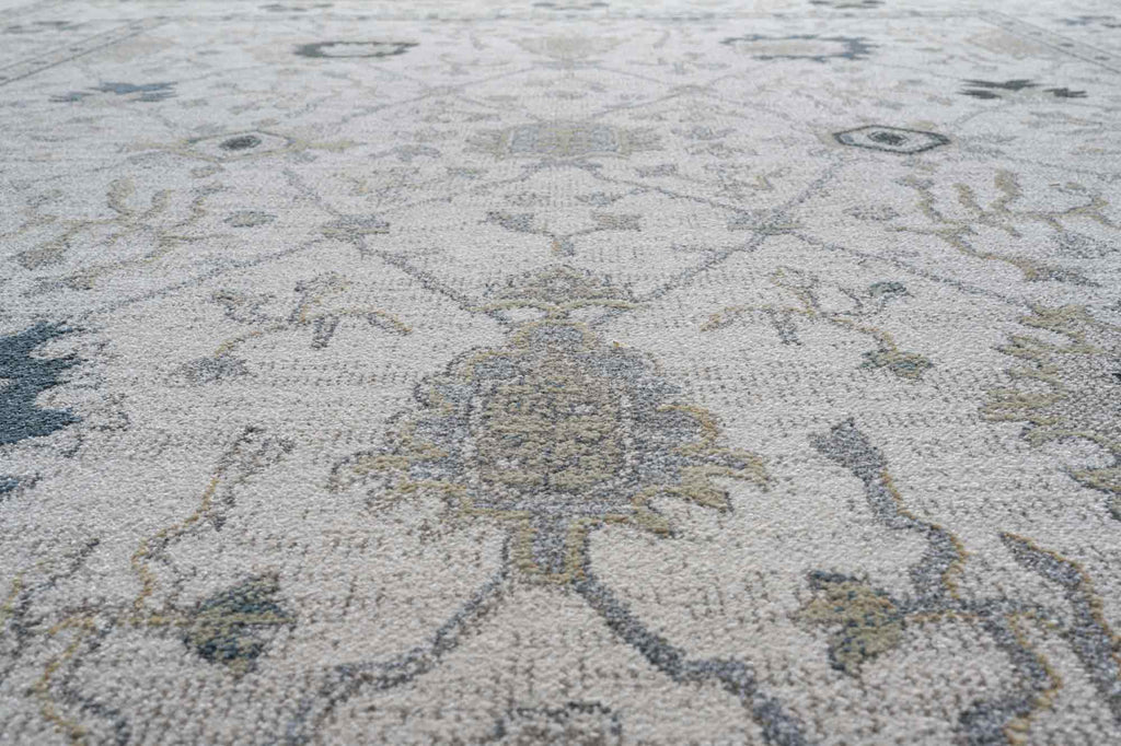 Paprika Faded Floral Cream Rug