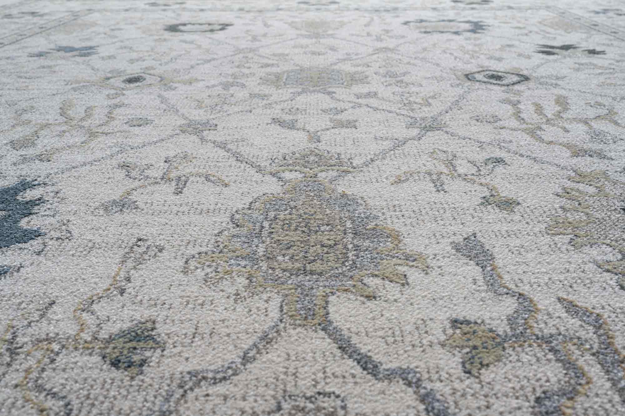 Paprika Faded Floral Cream Rug