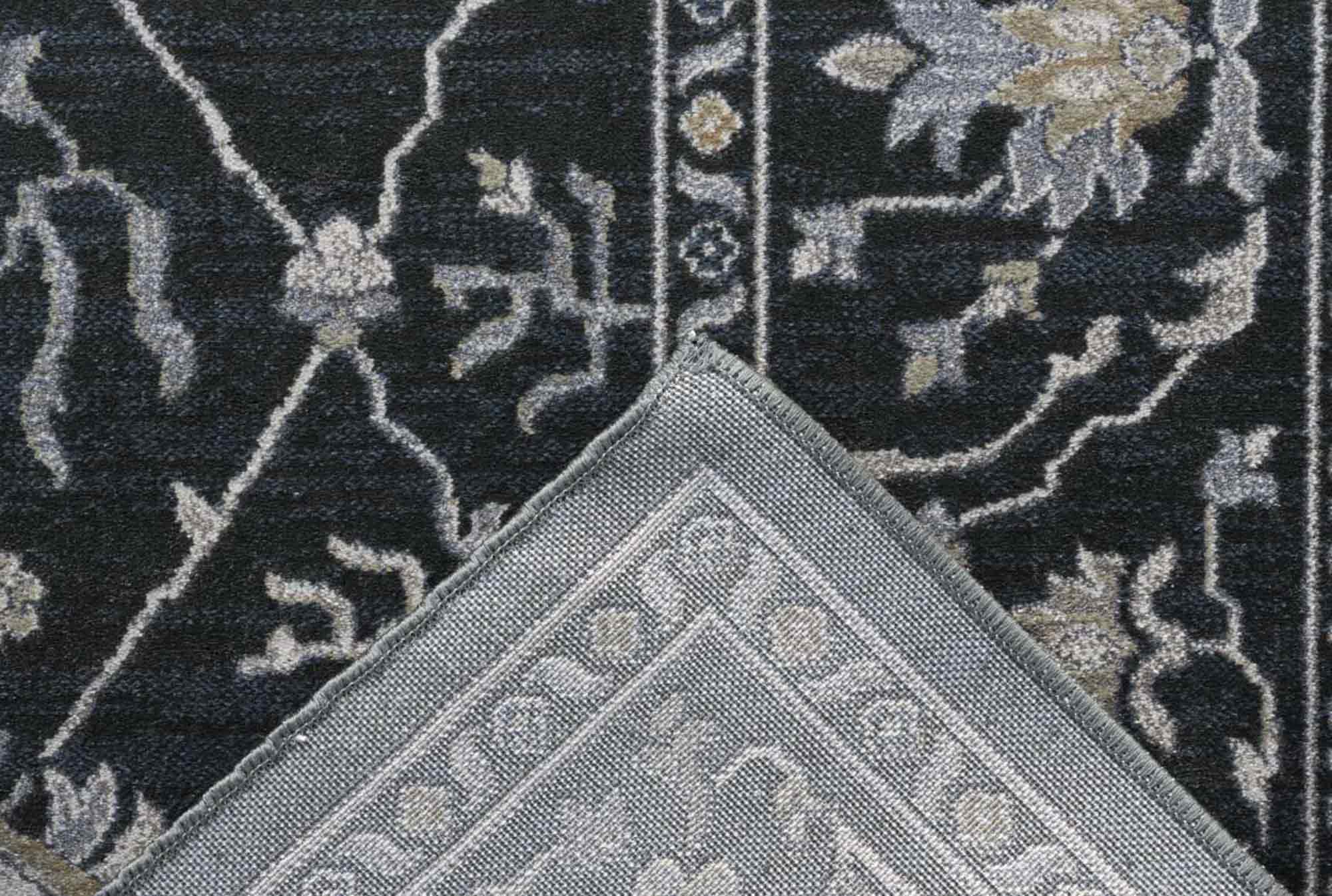 Paprika Faded Floral Charcoal Rug