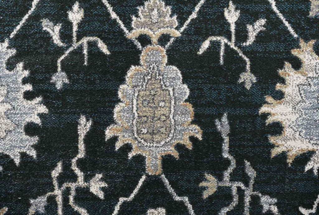 Paprika Faded Floral Charcoal Rug
