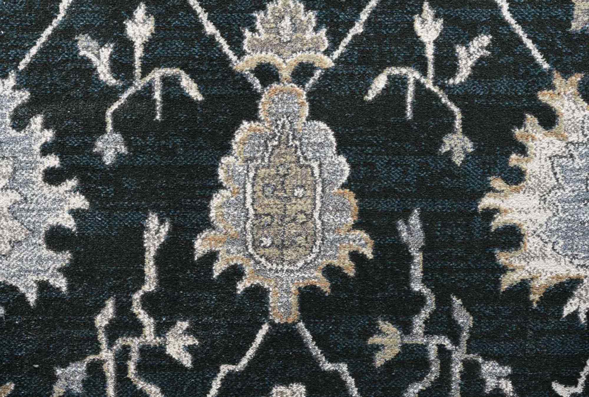 Paprika Faded Floral Charcoal Rug