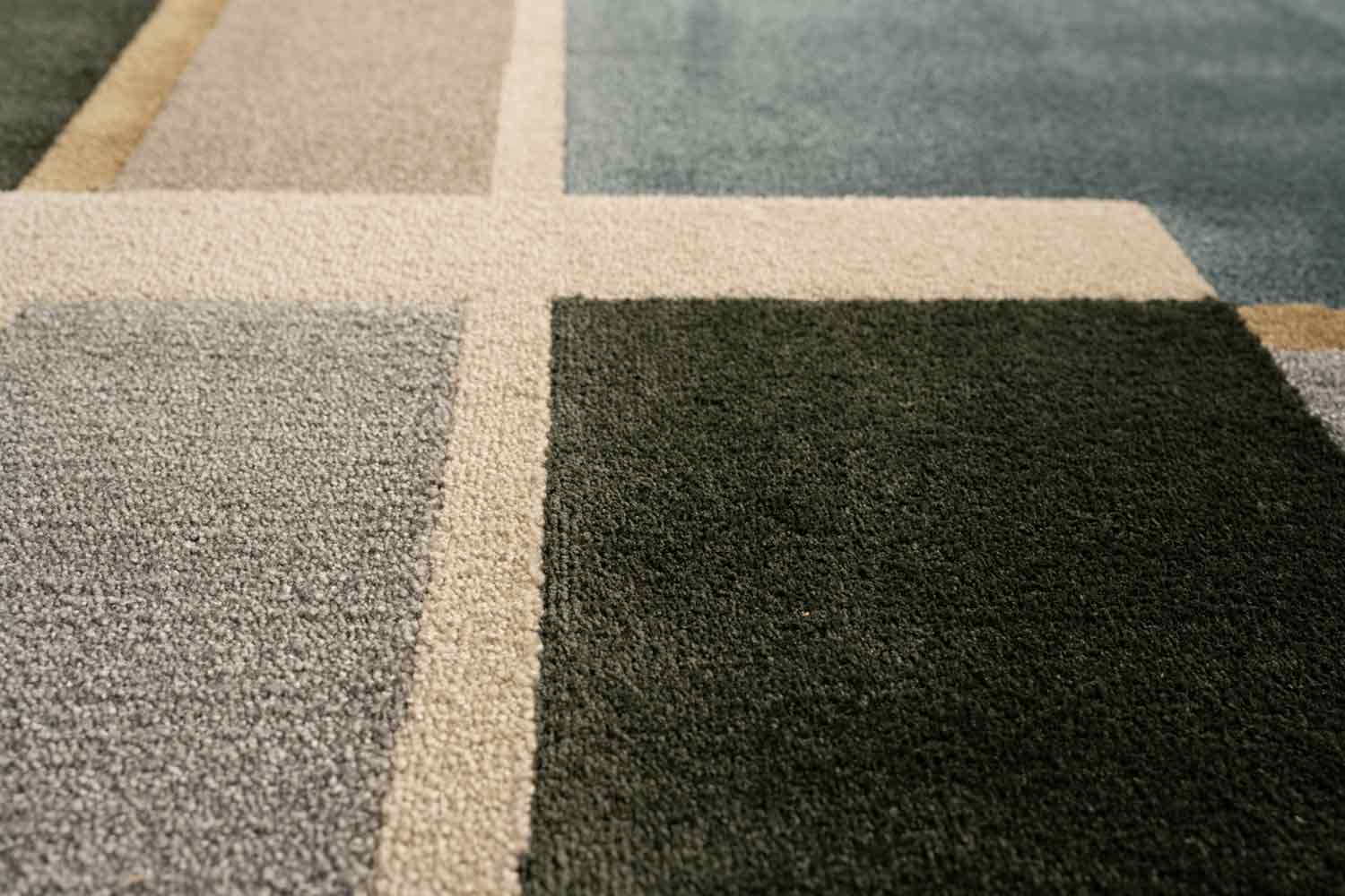 Paprika Retro Geo Blue Rug