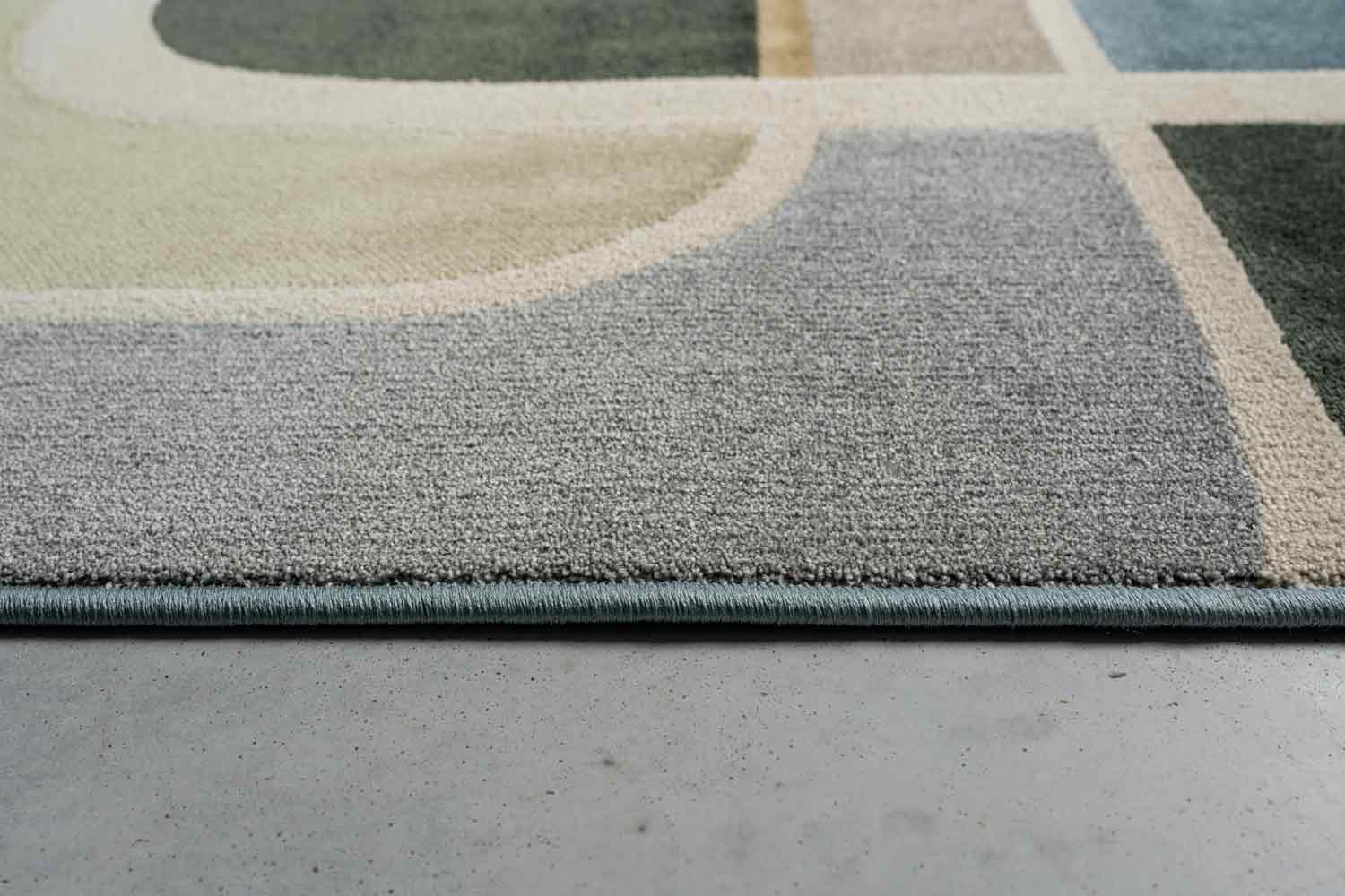 Paprika Retro Geo Blue Rug